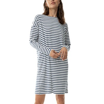 Mey Cyra Nightshirt Hvid/Marine X-Large Dame