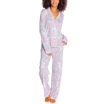 PJ Salvage Playful Prints Pyjama Grå/Rosa Large Dame