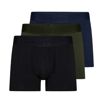 Resteröds 3P Organic Cotton Boxer Regular Leg Sort/Grøn økologisk bomuld Small Herre