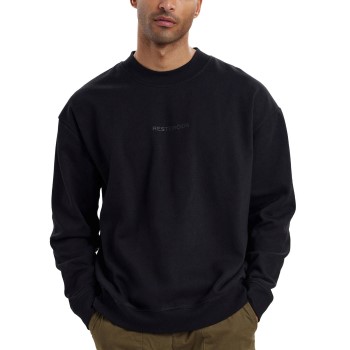 Resteröds Oversize Crewneck Sweatshirt Sort Medium Herre