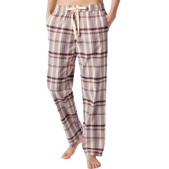 Se Schiesser Mix and Relax Long Flannel Pants Abrikos bomuld 40 Dame ved Timarco