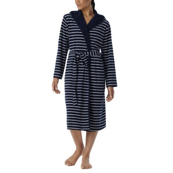 Schiesser Women Terry Bathrobe Marineblå Medium Dame