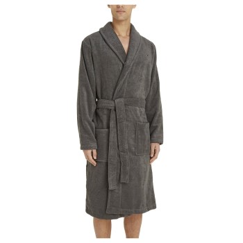 Tommy Hilfiger Cotton Towelling Bathrobe Grå bomuld Medium Herre