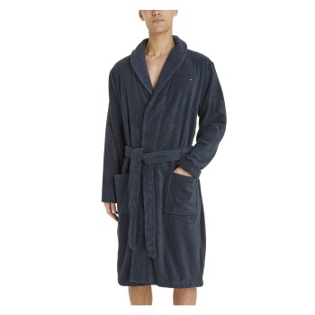 Tommy Hilfiger Cotton Towelling Bathrobe Marineblå bomuld Small Herre