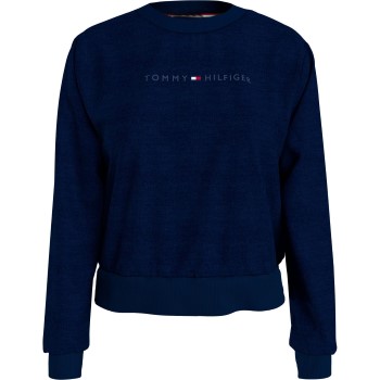 Se Tommy Hilfiger Tonal Logo Lounge Sweatshirt Mørkblå X-Large Dame ved Timarco