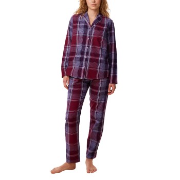 Triumph Boyfriend Pyjama PW X Checks Rød bomuld 42 Dame