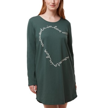 Triumph Long Sleeve Nightdress NDK 03 Mørkgrøn  38 Dame