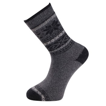 Trofé Trofe Knitted Patterned Wool Sock Strømper Grå Str 35/38 Dame