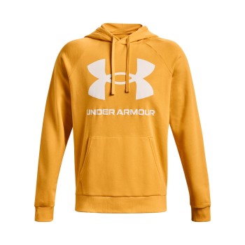 Under Armour Rival Fleece Big Logo Hoodie Orange/Hvid Medium Herre