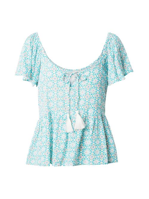 Springfield Bluse  azur / grøn / gammelrosa / hvid