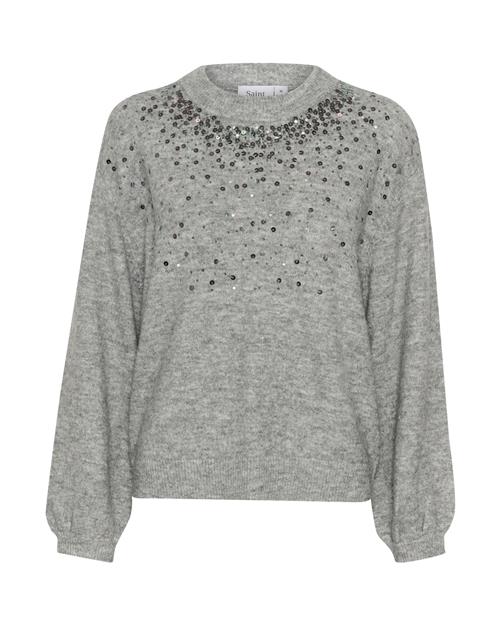 SAINT TROPEZ Pullover 'SZ Barbel'  grå-meleret