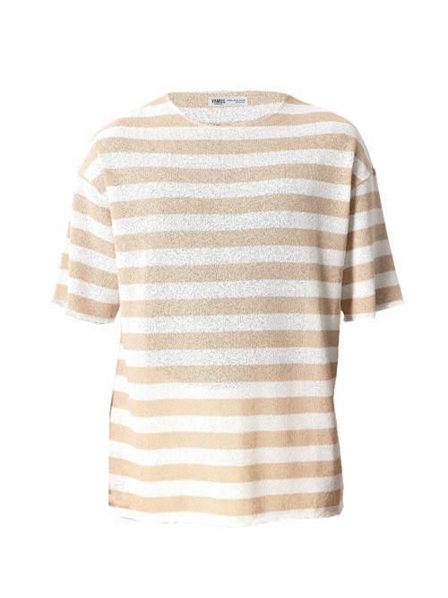 VAMOS CLO Bluser & t-shirts 'Columbus'  beige / hvid