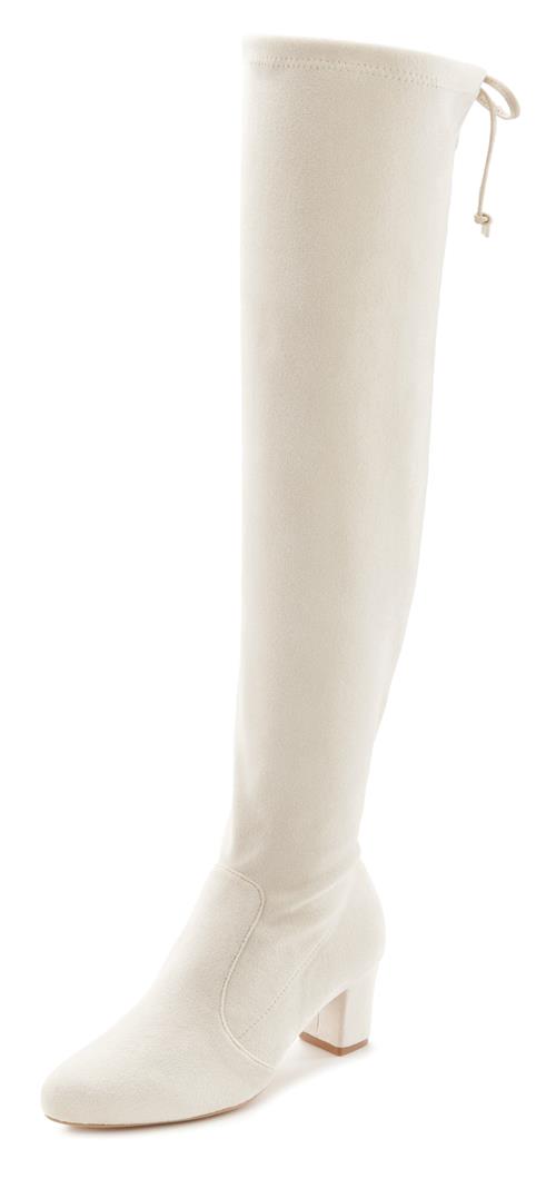 LASCANA Overknees  creme