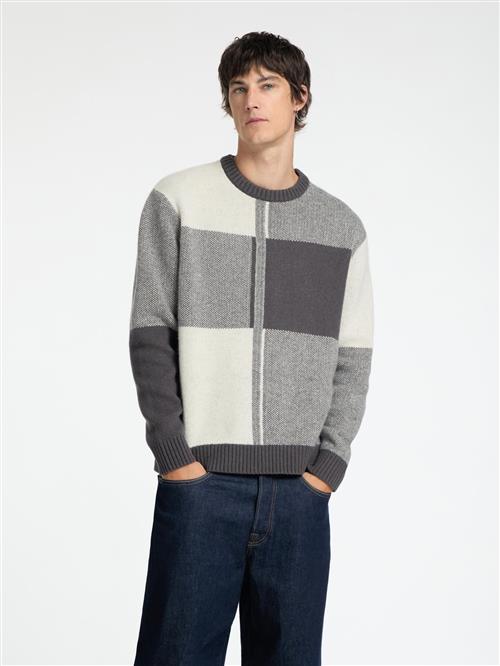 SELECTED HOMME Pullover  grafit / grå-meleret / hvid