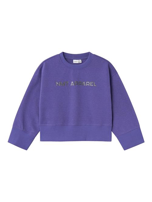 NAME IT Sweatshirt  mørkelilla / sølv