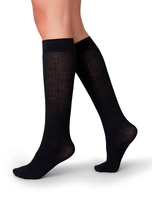 Swedish Stockings Freja Organic Wool Knee-Highs Swedish Stockings Black