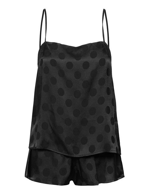 Lindex Set Satin Camisole And Shorts Lindex Black