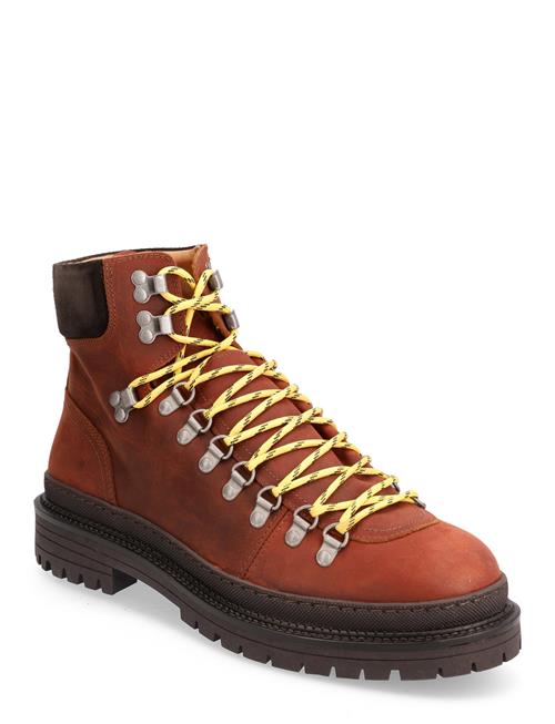 Selected Homme Slhlandon Leather Hiking Boot Selected Homme Brown