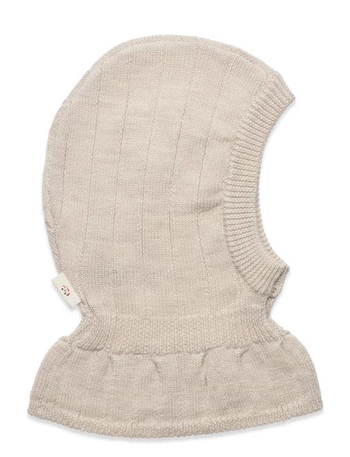 Copenhagen Colors Rib Knitted Balaclava In Merino Wool Copenhagen Colors Cream