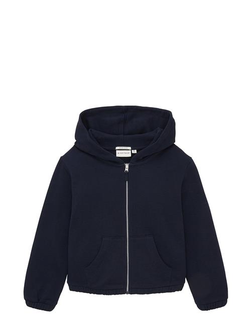 Cropped Hoodie Sweatjacket Tom Tailor Blue