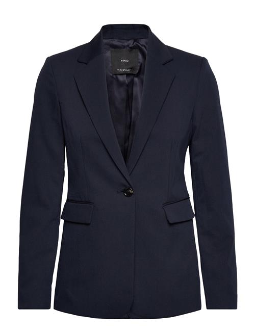 Mango Fitted Suit Jacket Mango Navy