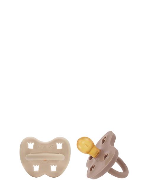 Se HEVEA Hevea Pacifier 3-36 Months Round, 2 Pack HEVEA Beige ved Booztlet