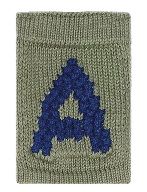 Knitted Letter A, Blue Smallstuff Green