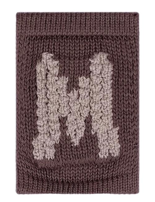 Knitted Letter M, Nature Smallstuff Brown