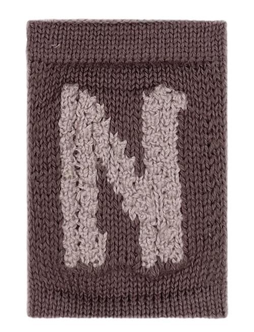 Knitted Letter N, Nature Smallstuff Brown