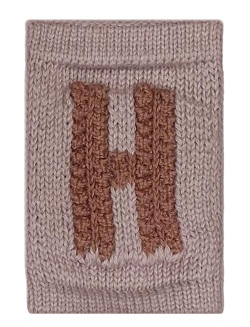 Knitted Letter H, Rose Smallstuff Beige