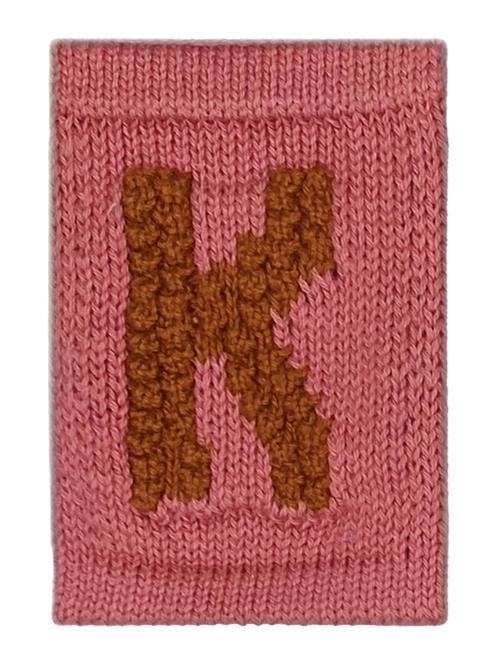 Knitted Letter K, Rose Smallstuff Pink