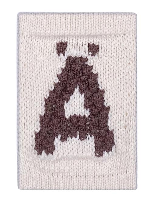 Knitted Letter Ä, Nature Smallstuff Cream