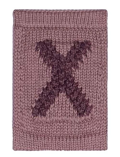 Knitted Letter X, Rose Smallstuff Pink