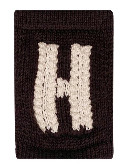 Knitted Letter H, Nature Smallstuff Brown