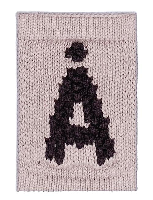 Knitted Letter Å, Nature Smallstuff Cream