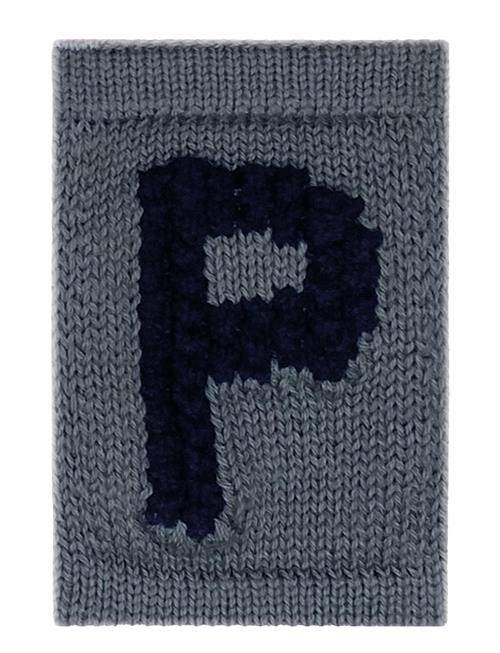 Knitted Letter P, Blue Smallstuff Blue