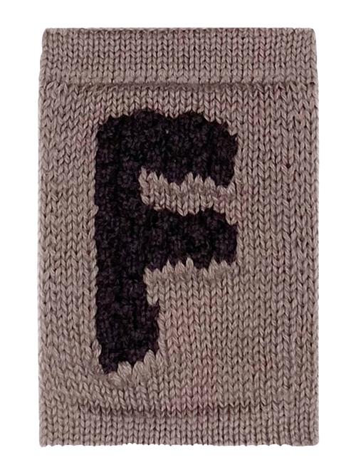 Knitted Letter F, Nature Smallstuff Beige