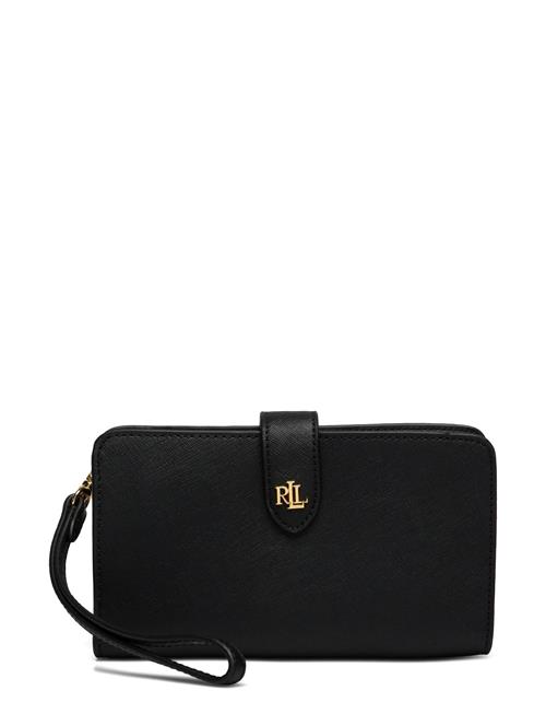 Lauren Ralph Lauren Crosshatch Leather Tech Wristlet Lauren Ralph Lauren Black