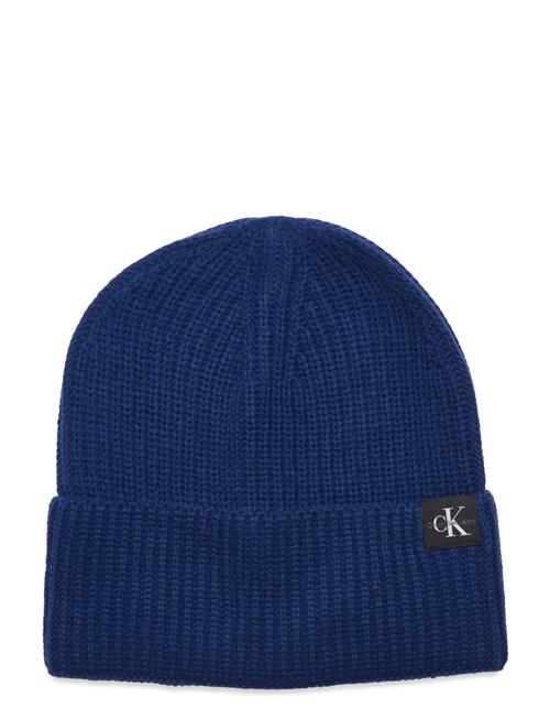 Monogram Rib Beanie Calvin Klein Blue