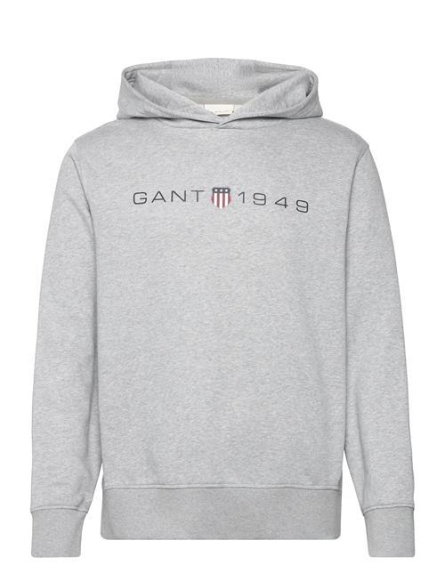 Se GANT Printed Graphic Hoodie GANT Grey ved Booztlet