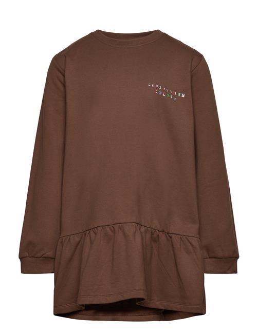 Copenhagen Colors Sweat Dress Brushed W. Ls Copenhagen Colors Brown