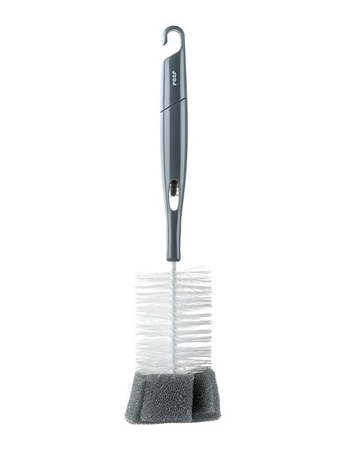 Bottle And Teat Brush With Cleaning Sponge Reer Grey