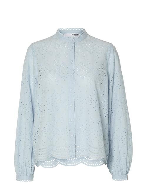 Selected Femme Slftatiana L/S Embr Shirt Noos Selected Femme Blue