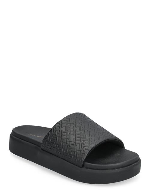 Se Tommy Hilfiger Th Platform Pool Slide Tommy Hilfiger Black ved Booztlet