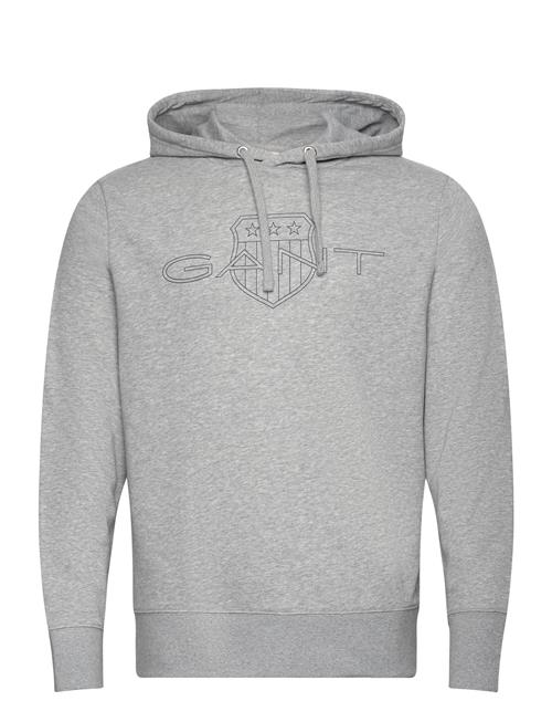 Se GANT Logo Hoodie GANT Grey ved Booztlet