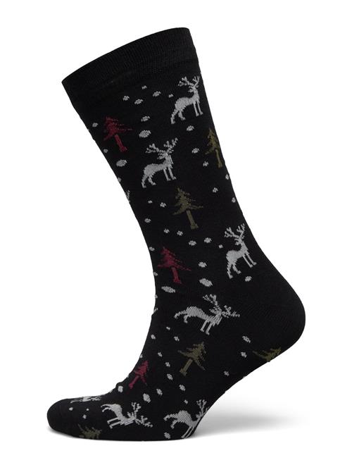 Lindbergh Christmas Bamboo Sock Lindbergh Black