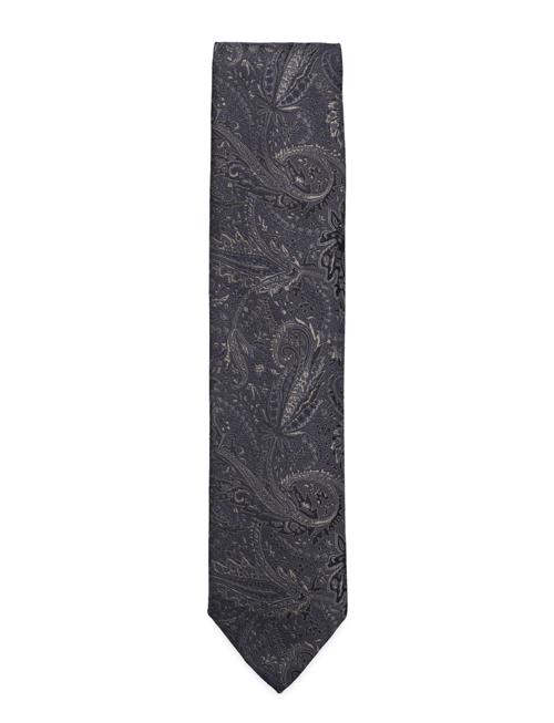 Se Lindbergh Black Paisley Pattern Tie 7 Cm Lindbergh Black Blue ved Booztlet