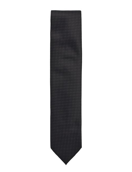 Lindbergh Black Polyester Tie With Dots 7 Cm Lindbergh Black Black