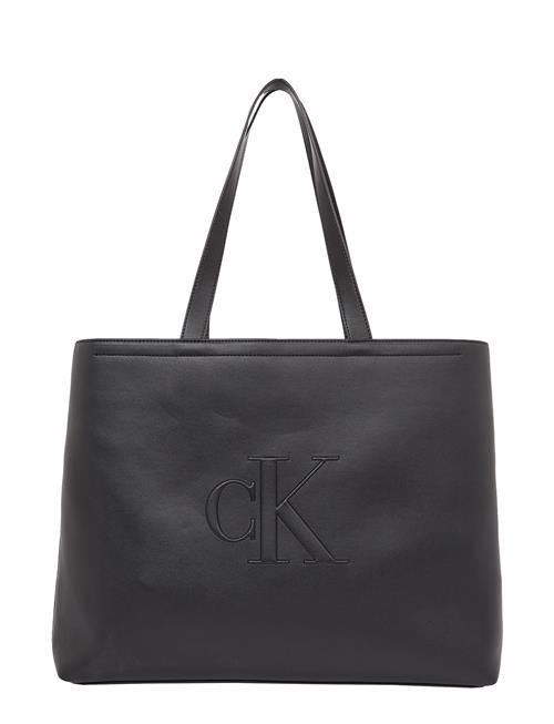 Sculpted Slim Tote34 Deboss Calvin Klein Black