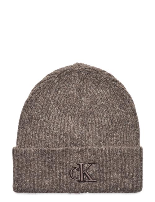 Calvin Klein Thick Embroidery Beanie Calvin Klein Brown